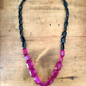 Express Pink and Black Jewel Necklace